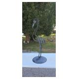 Iron Crane or Heron Sculpture,