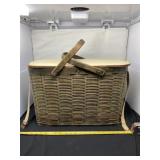 Hawkeye Refrigerator Picnic Basket Mid 20th