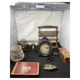 Lamp, Clock, Universal Iron  and All in the Booth