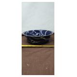 Cobalt blue and white Marbled Enamelware