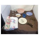 Table Covers with Mixing Bowls, Plates Wine
