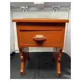 Orange Single Drawer Side  Table Measures 14