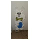 Hand-Painted Wooden Easter Bunny Yard Decoration