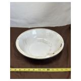 White Enamelware Wash Basin
