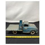 Tonka Toys Blue Metal Flatbed Truck - Tires Bent