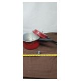 Red and Aluminum Pressure Cooker