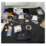Costume Jewelry and Pins.