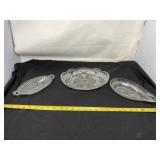 Pressed and Cut Glass Trays