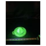 Green Glass Citrus Reamer Uranium