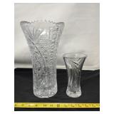 Clear Cut Crystal Vase In The Geometric Pattern