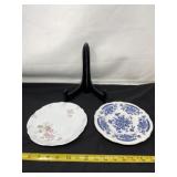 Blue Carnation Ironstone With Germany Plate and