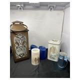 Chicken Tin, Lantern and Candles