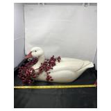 Goose With Festive Berry Wreath Collar