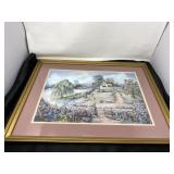 Framed Tranquil Cottage Scene