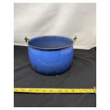 Blue Enamelware Pot With Handle