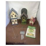 Bird Houses with Chime and Hummingbird Swing