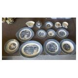 Currier & Ives Pattern Vintage Dinnerware