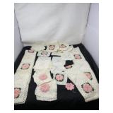 Hand Crocheted Granny Squares And Runners With