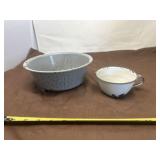 Enamel Ware Bowl and Cup