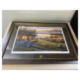 Early To Rise Framed Print Signed, Measures 25x34