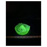 Uranium Glass Citrus  Juicer, has chip