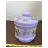 Vintage Fenton Art Glass Grape and Cable Tobacco