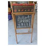 Wooden Classroom Play Chalk Board