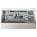 1863 Bank of Chattanooga Two-Dollar Banknote