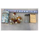 Vtg Gold Tone "Thirst Aid" Desert Survival Kit,