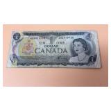 ???? 1973 Canada $1 Dollar Bill Banknote Canadian
