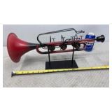 Decorative handcrafted metal trumpet or horn