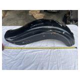 black motorcycle rear fender