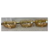 Carnival light Amber Footed Dishes