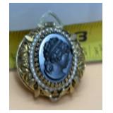 Victorian Revival cameo pendant watch