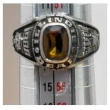 Jostens 1988 Illinois Amber Stone Class Ring