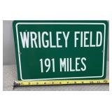 Wrigley Field Metal Sign