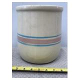 1970s McCoy Pottery Pink and Blue Stripe Canister