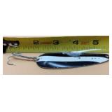 Daredevil Type Spoon Lure Black White Silver Back