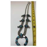 South-Western Style Turquoise Squash Blossom