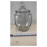 Large Glass Urn With Glass LidHeavy thick glass