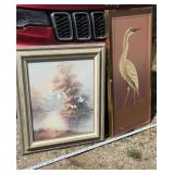Framed Paintings of Pelicans