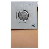 1903 United States Barber Silver Dime