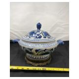 Blue Floral lidded Tureen