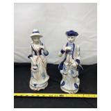 Two 12 inch tall Porcelain Figures