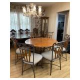 6 Padded Cushioned Chairs & Table