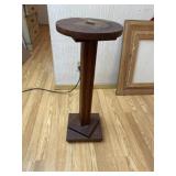 30 Inch Tall Wooden Pedestal Stand Table