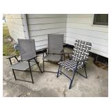 Three Nice Folding Lawn Chairs