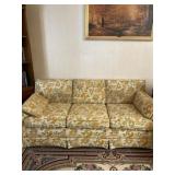 Pedestal Skirt Floral Print Couch