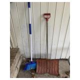 Broom and Snow Shovel