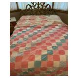 Two Handmade Quilts With Stains